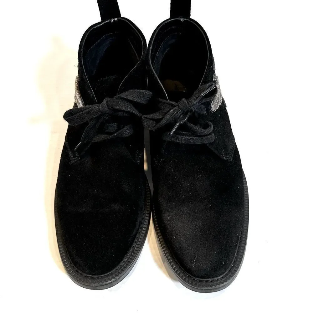 INC Darius Patch Chukkas Boots For Macy's Men's‎ Size 8.5 Black Suede